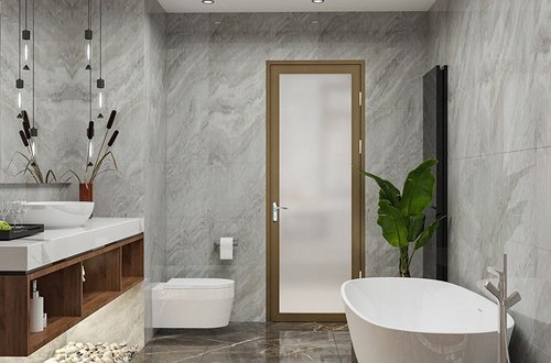 Porte de salle de bain en aluminium, GDM58