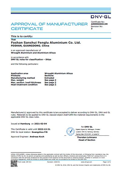 Certification DNV-1